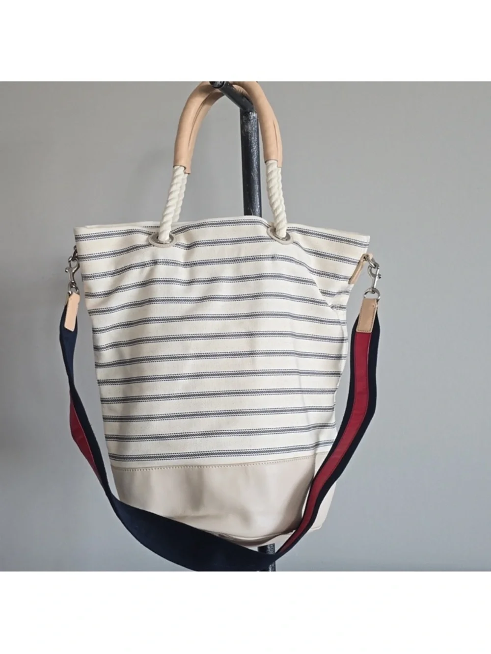 Coach x Saint James Legacy Striped Canvas Weekender Tote Bag - Picture 7 of 15